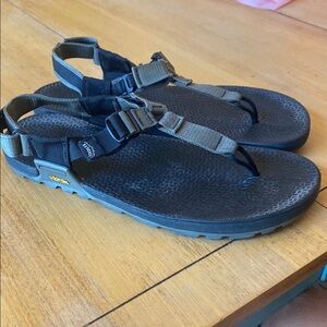 Bedrock Vibram Hiking Sandals size 12 Men, 13 women gray and black